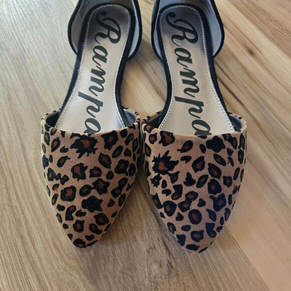 Rampage Leopard Point Toe Flats Women's Size 8 - Picture 7 of 8